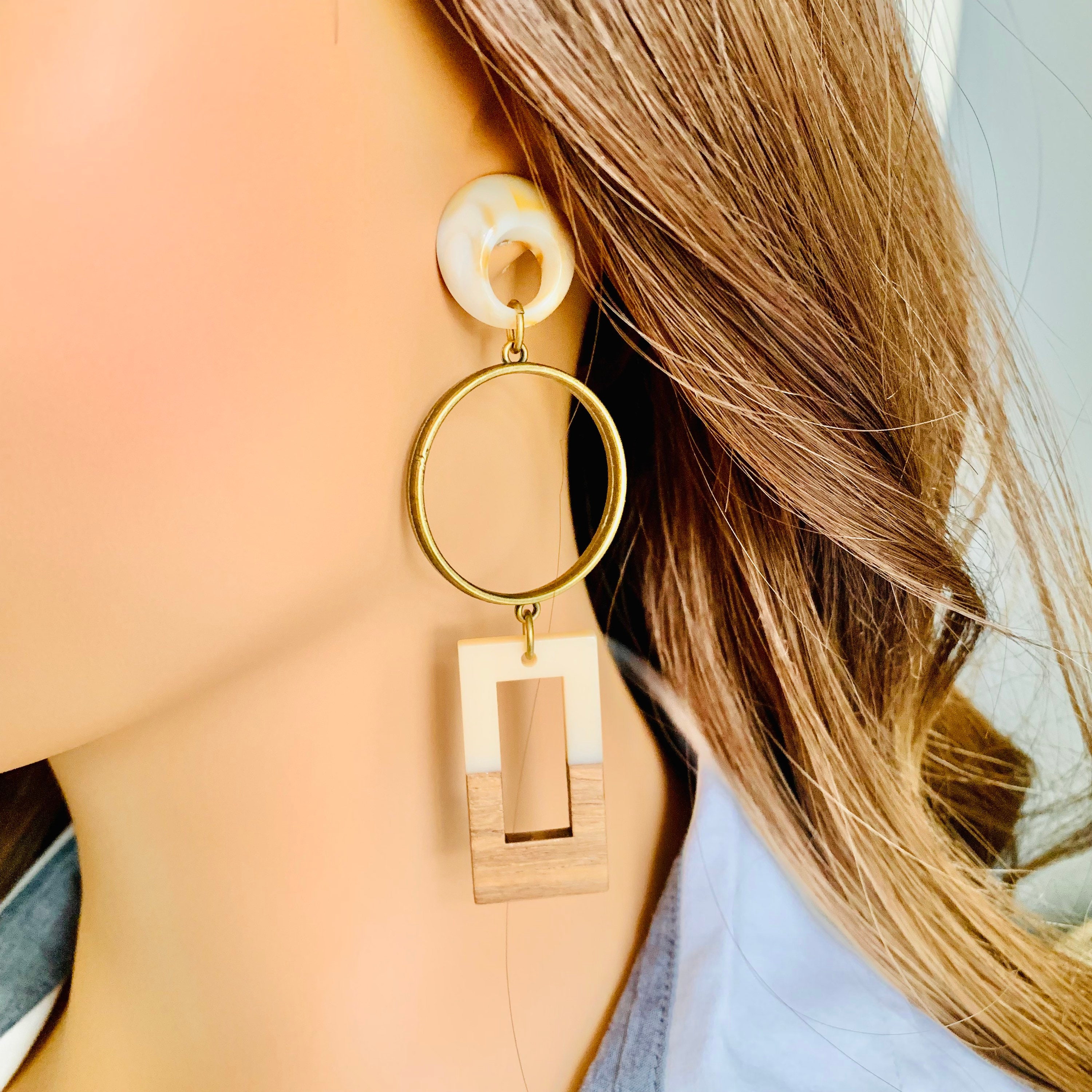 Bold Statement Earrings Large Earrings Long Bold Earrings Etsy