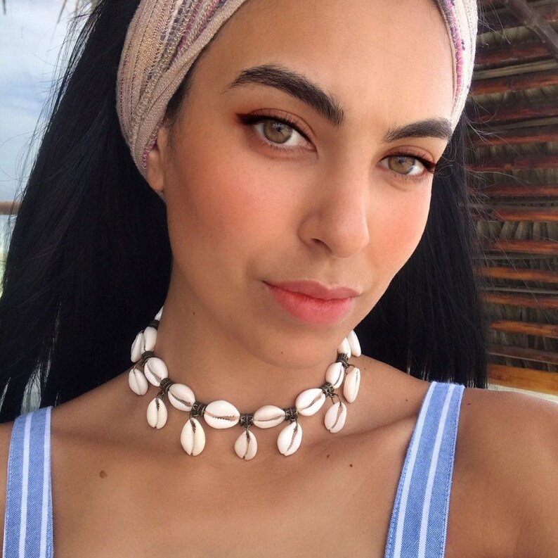 Cowrie Shell Necklace Vsco girl Cowrie Shell Corie Shell Etsy