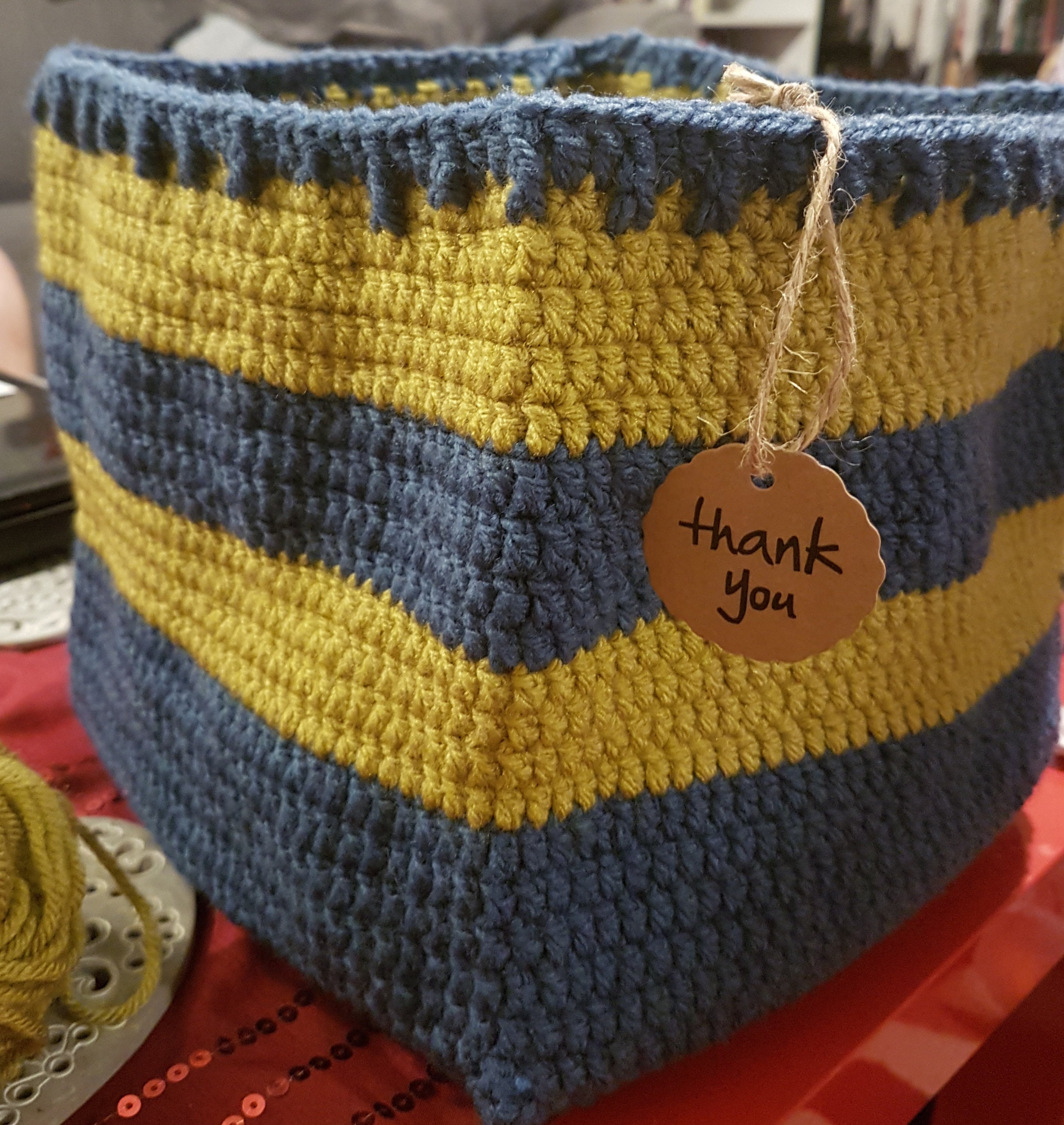 Crochet basket Etsy