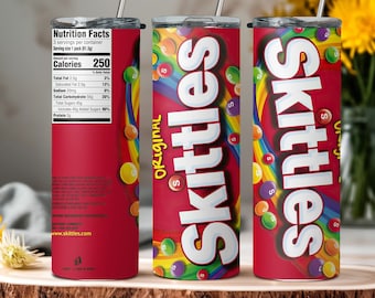 Vaso Skittles, taza Skittles, vaso para dulces, vaso de 20 oz