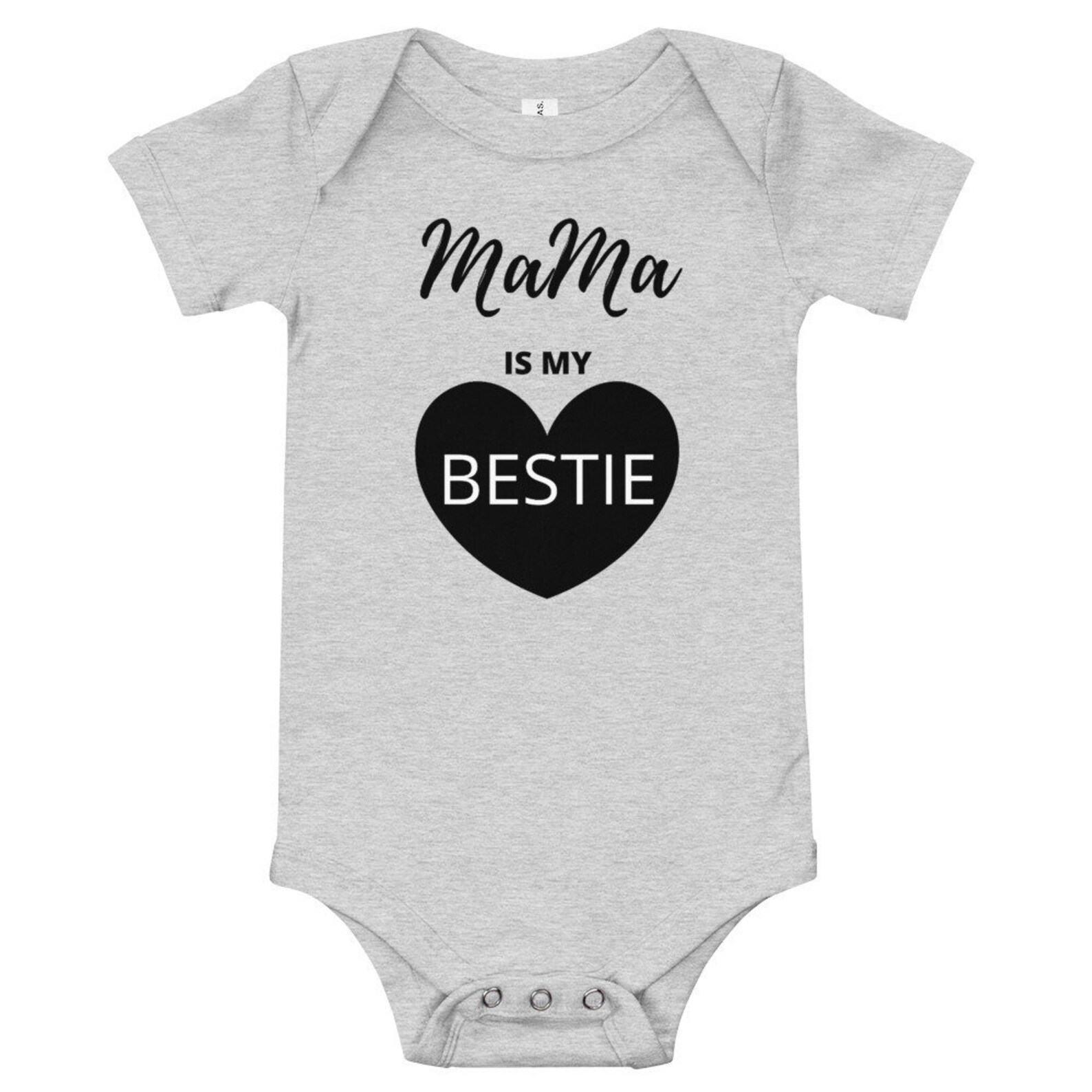 Mama is my bestie Romper Baby Funny Bodysuit T-Shirt Mommy Onesies Funny Onesies Funny Romper Cute Onesie