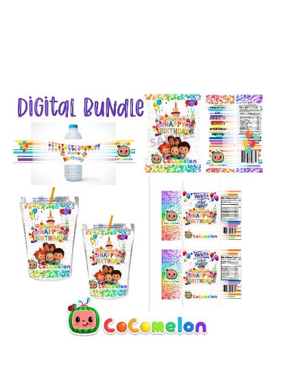 Party Label Bundle, Toddler Party Labels, Instant Download