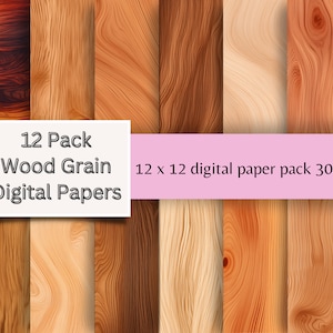 WOOD Digital WASHI Tape:rustic Wood Washi Tape Lace Washi 