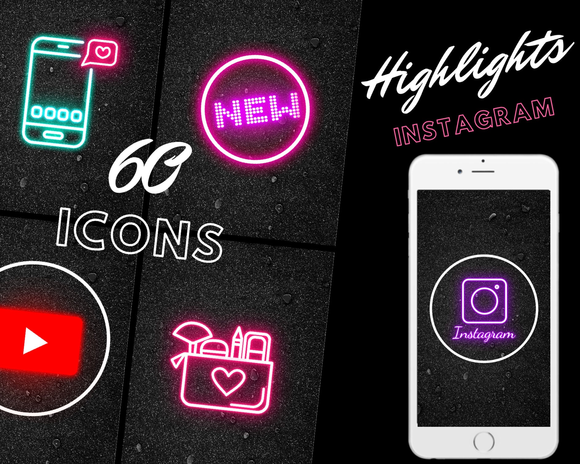 neon instagram highlight covers neon instagram highlight covers