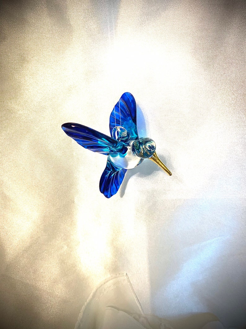 Glass hummingbird suncatcher imagem 8