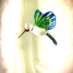 Glass hummingbird suncatcher ornament