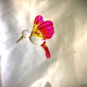 Glass hummingbird suncatcher imagem 7