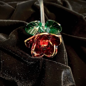Blown glass rose