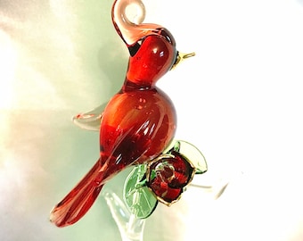 Cardinal sun catcher ornament