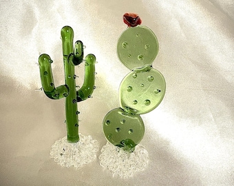 tiny glass cactus