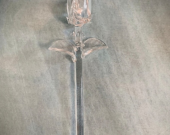 Crystal clear glass rose