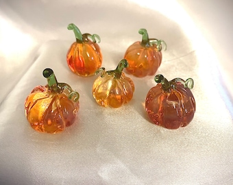 tiny glass pumpkin