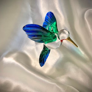 Glass hummingbird suncatcher imagem 2