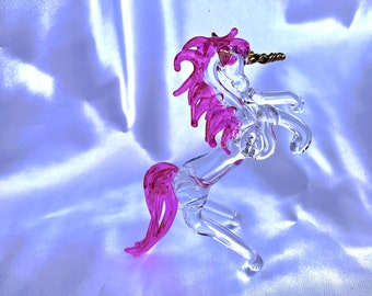 Blown glass unicorn