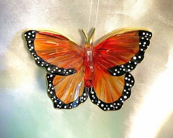 Monarch butterfly suncatcher ornament