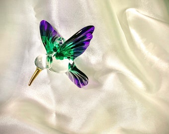 Adorno navideño de colibrí