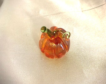 miniature glass pumpkin