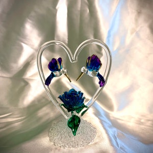 Valentines heart with hummingbirds