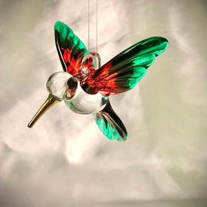 Glass hummingbird suncatcher imagem 4