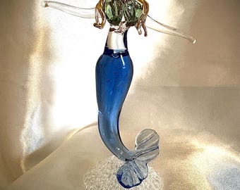 Blown glass mermaid