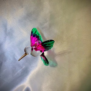 Glass hummingbird suncatcher imagem 6