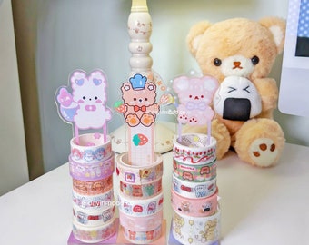 washitape organizer/washitape tower/washitape collector/washitape stand/acrylic washi tape organizer/cute decoration