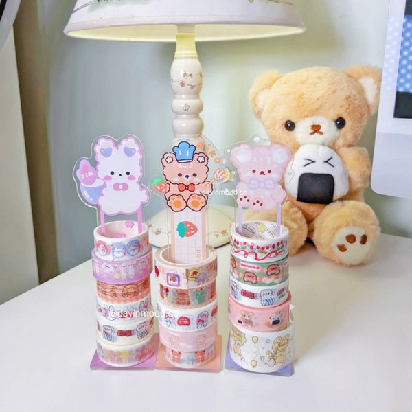 washitape organizer/washitape tower/washitape collector/washitape stand/acrylic washi tape organizer/cute decoration