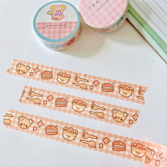 Bunsieworld Washi Tape 15mm10m Washitape Roll Kawaii Animal Washi