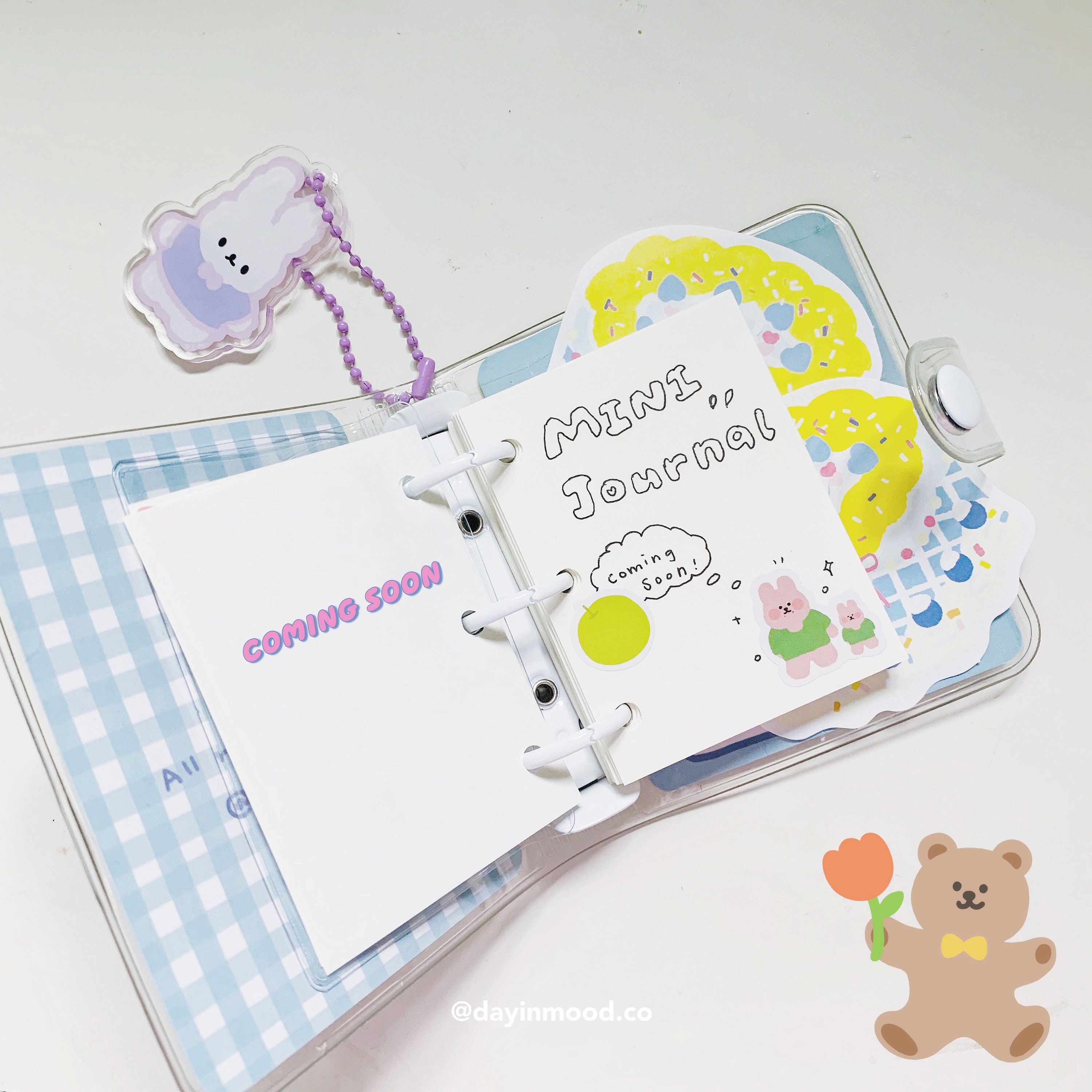 Mini Journal Book Mini Korean Diary Binders Cute Planners Etsy Canada