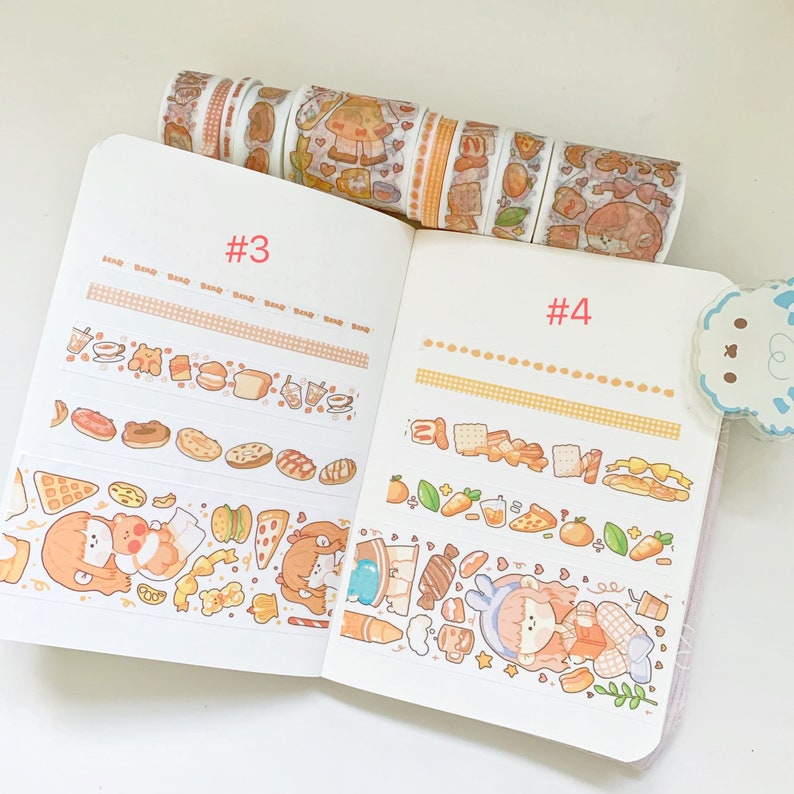 Washi Tape full roll 5 rolls washitape 5m washi tapecut washi tapecartoon washi tapekawaii washi tapebrand washitape