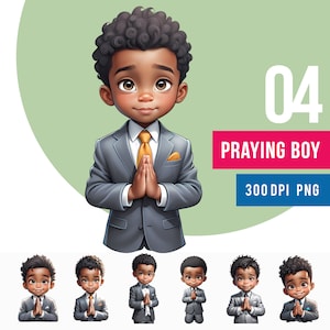 Vrolijke jongen bidden clipart, religieuze zwarte jongen bidden, kinderen png, god, gebed PNG, bidden clipart voor planner, Bijbel, commercieel gebruik, digitaal