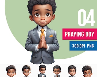 Joyful Boy praying Clipart, Religious Black Boy Pray, Children png, god, Prayer PNG, Pray Clipart for Planner, bible, comercial use, digital