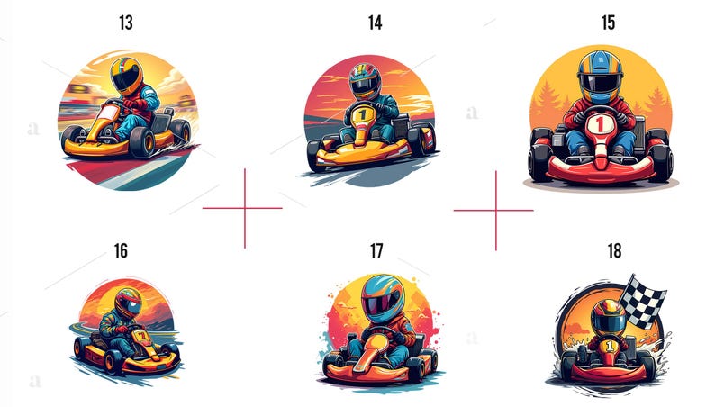 Versatile Design - Racing Image - Go Kart Sticker Kits Melbourne