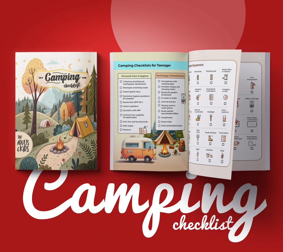 Camping Checklist PDF – Printable Planner Camping | Outdoor Packing ...