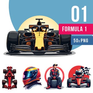 Formel 1 Clipart png, F1 Rennwagen, F1 T-Shirt Design, Bolid F1, Autobilder, F1 Rennwagen PNG, sofortiger digitaler Download, kommerzielle Nutzung