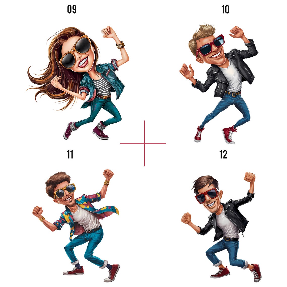 Clipart Funny Dancer | PNG Dance Shirt Music, Dancing Man & Woman PNG ...