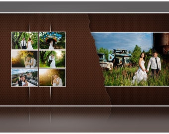 Photobook Template | 12x12 inch 30x30cm | photo album Template | digital Scrapbook with wedding photos | photo collage | photo template