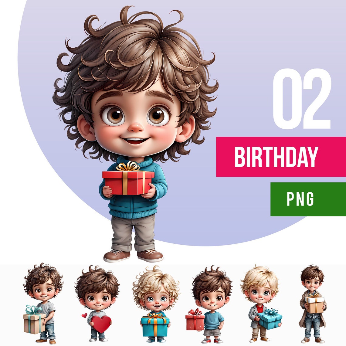 Happy Birthday Png Kid Clipart Birthday Bundle Boy Cartoon Birthday ...