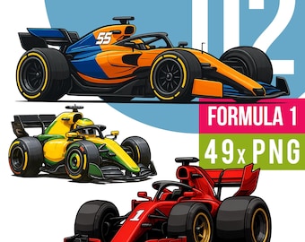 F1 bolid Formule 1, clipart png, racen, raceauto, motorsport, Grand Prix, autoliefhebber, F1 digitale download, autoposter