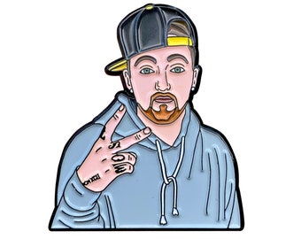 May include: A black and yellow baseball cap with a blue hoodie and a peace sign. The person in the image has a beard and a tattoo on their hand that says "XXX".