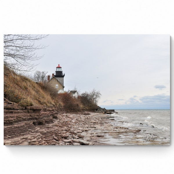 Lighthouse Photo Print, 30 Mile Point Lighthouse, Great Lakes Picture, New York Landscape, Fine Art Photo or Canvas Print, Wall Art, Decor