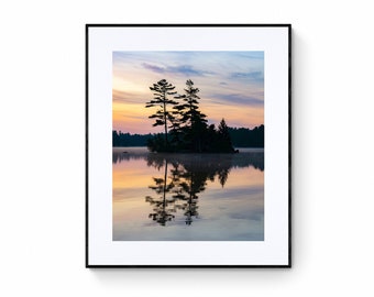 Colorful Sunrise Print, Canada Sunrise Landscape, Fine Art Photo or Canvas Print, Nautical, Ontario Lake, Canada, Wall Art, Cottage Decor