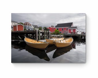 Lunenburg Bay Dory Boat Print: Nova Scotia Nautical Landscape