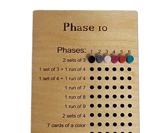 Phase 10 Score Card for Frame Tracking