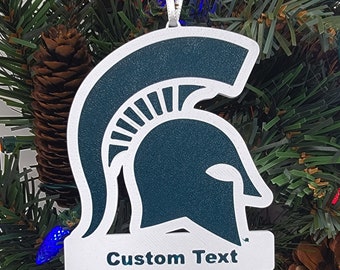 Michigan State University Sparty Ornament Personalized