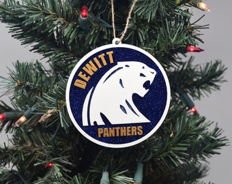 DeWitt Panther/decoration with blue resin.