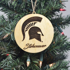 Custom Michigan State University Ornament Personalized
