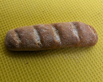 Miniature 1/6 Scale Baguette. Unsliced. Suitable for 11/12 Dolls and Dioramas. Handmade with Clay