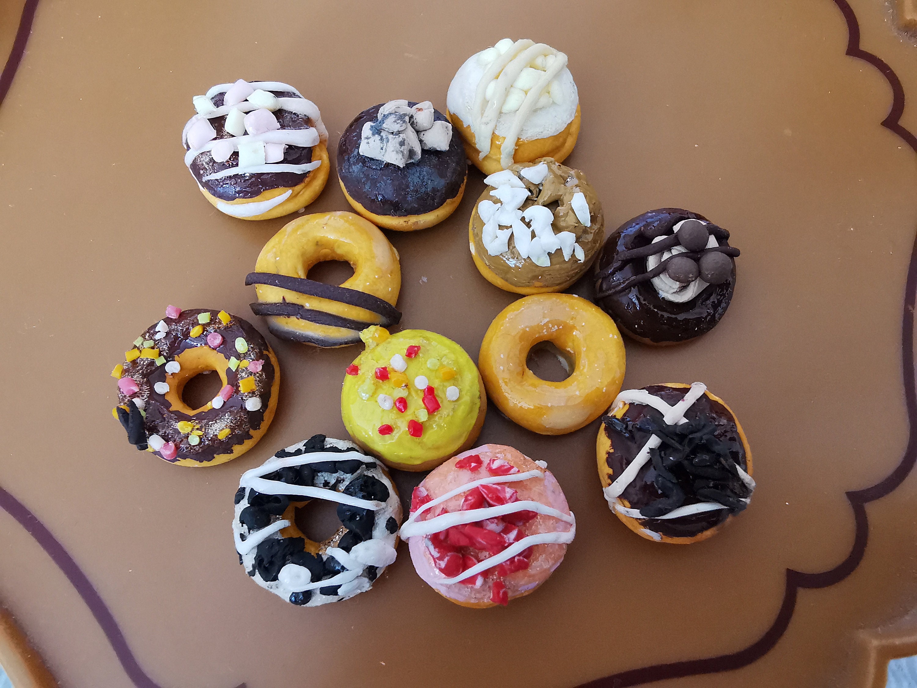 Miniature Clay Food. Doughnuts X 12. Krispy Kreme. 1/6 Scale. Etsy UK