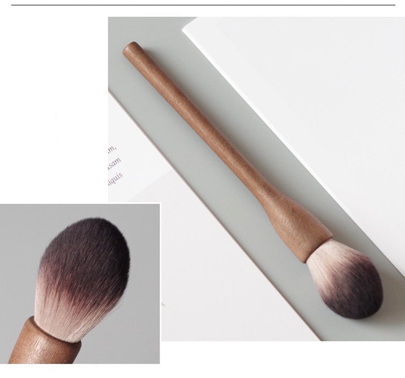 Wooden makeup brushes set Vegan brush set kit Soft and Etsy